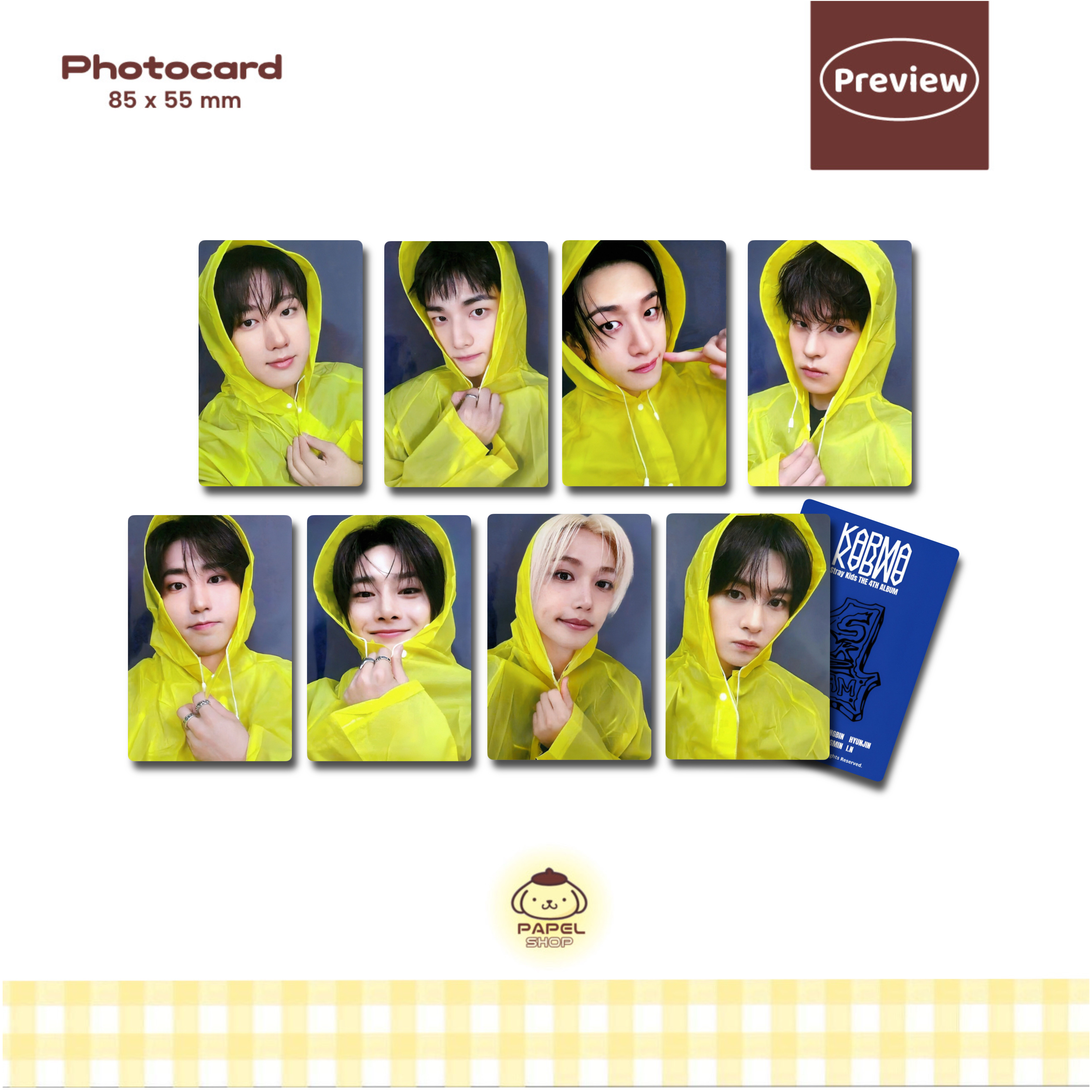 پک فتوکارت karma استری کیدز stray kids - ورژن pop-up uniform T-shirt